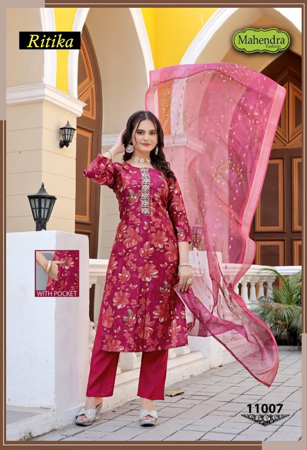 Mahendra Fashion Ritika Vol 1 Premium Vatican Silk Kurti Bottom With Dupatta